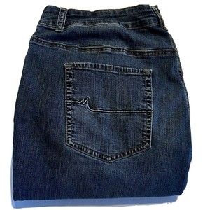 MAURICES Women Jeans 22W Long High Rise Curvy Stretch Dark Wash